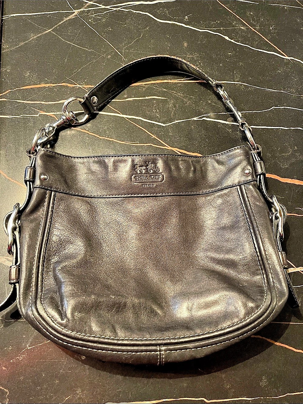 Coach Legacy Shoulder Bag Leather Shoulder Bag in Black